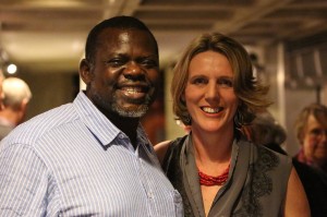 Clare and Save the Children's Sam Agbo