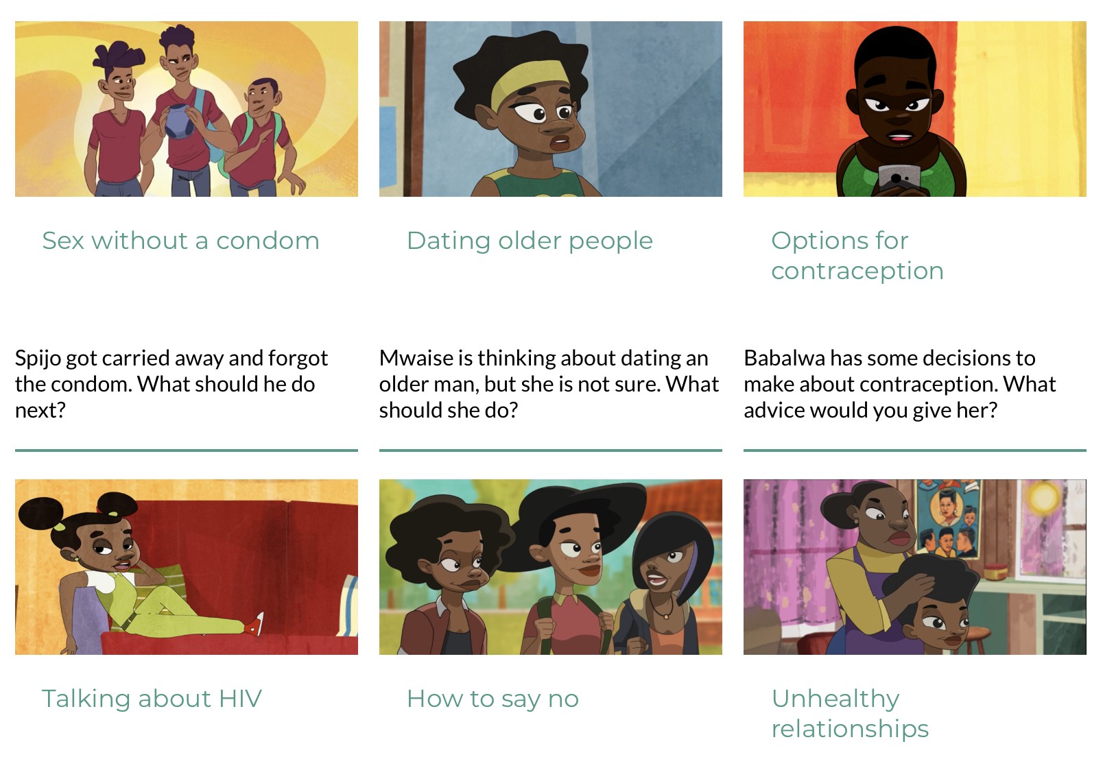 Sexual health quizzes for adolscents.