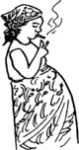 pregnant lady smoking illustration