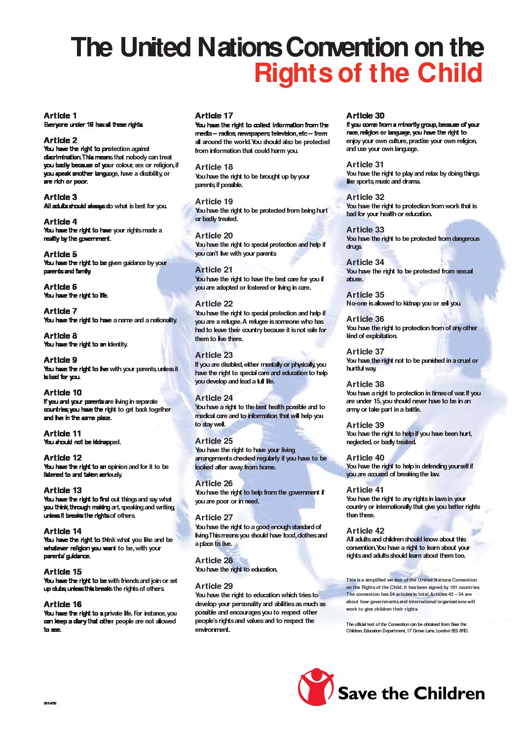 Participation, Protection and Provision for All Children Everywhere