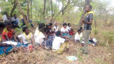 Kelvin leading the church youth group